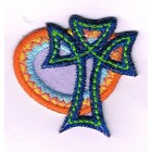 Iron-on Patch - Heart And Cross